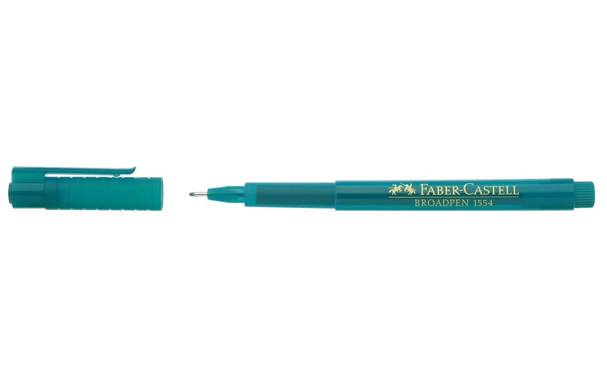 Faber-Castell Broadpen 1554 Fineliner – 0,8 mm, türkis, dokumentenecht