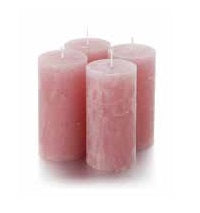 Balthasar Zylinderkerzen – 4-teilig – Ø 5 × 10 cm – Rosa