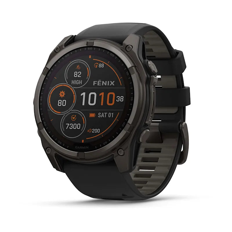 Garmin Fenix 8 Solar – GPS-Smartwatch – 51 mm, 1,4", GPS, WLAN, Saphirglas, 100 m, Schwarz, Sportarmband