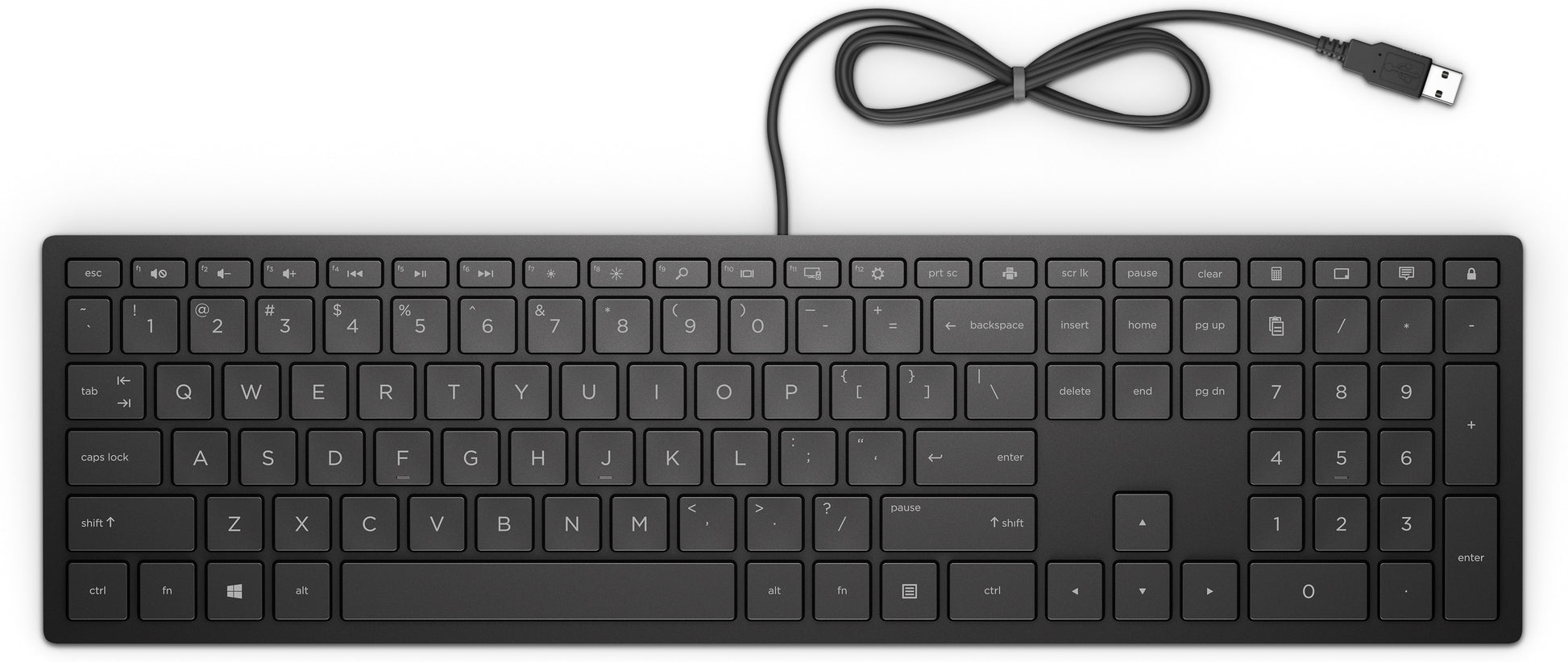 HP PAV Wired Keyboard 300 – Tastatur – Mechanisch – Kabelgebunden, USB – Schwarz