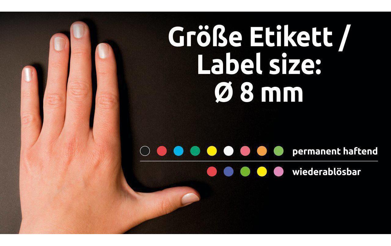 Avery Zweckform Farbpunkte – Ø 8 mm, permanent, mehrfarbig, 4 Blatt (416 Stk.)