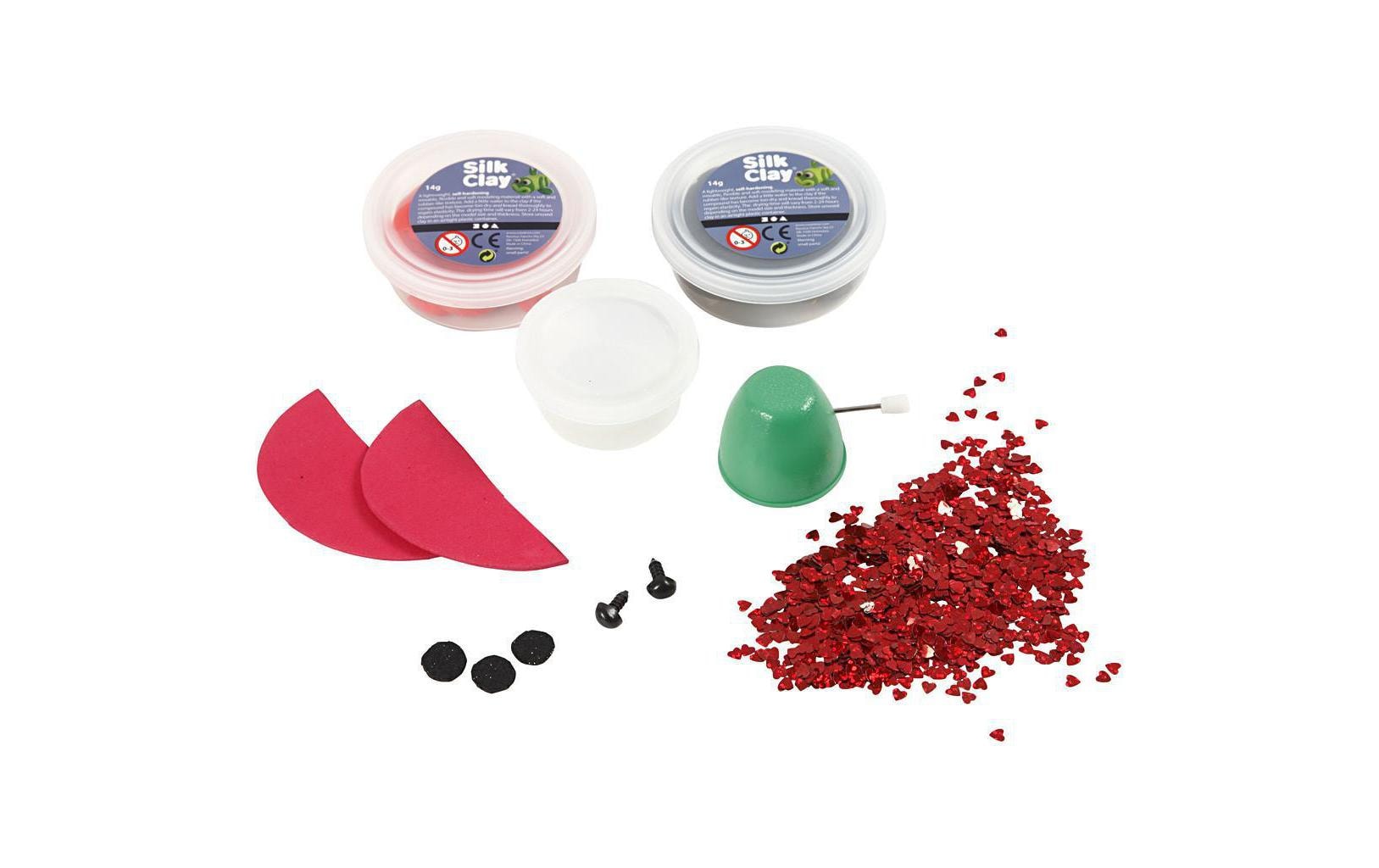 Creativ Company Knete-/Modelliermasse-Set (lufthärtend) – Lara der Marienkäfer – 100779