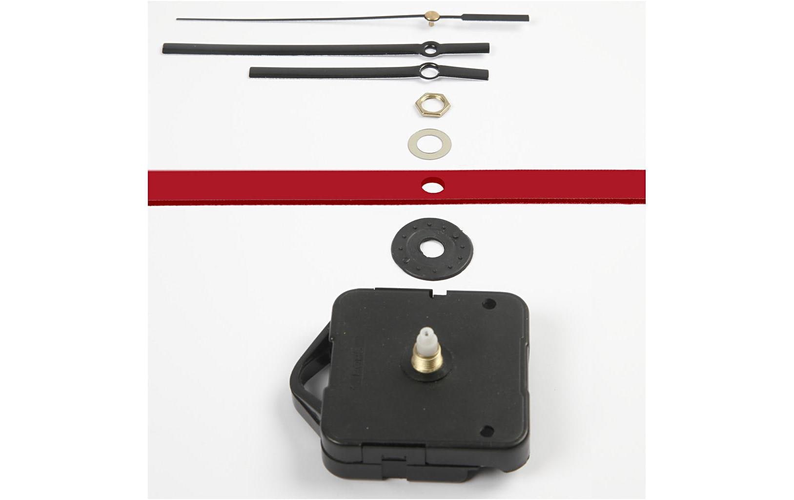 Creativ Company Mechanisches Uhrwerk 13003, schwarz, 55 mm × 15 mm × 55 mm, Set à 7