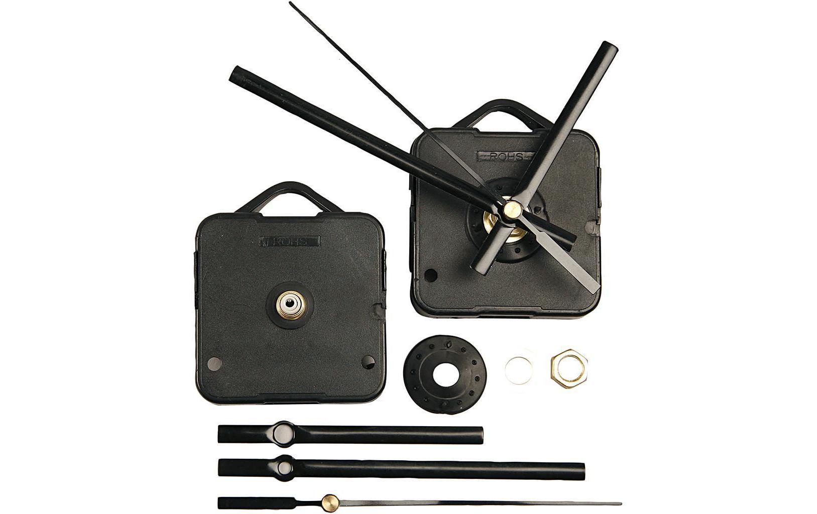 Creativ Company Mechanisches Uhrwerk 13003, schwarz, 55 mm × 15 mm × 55 mm, Set à 7