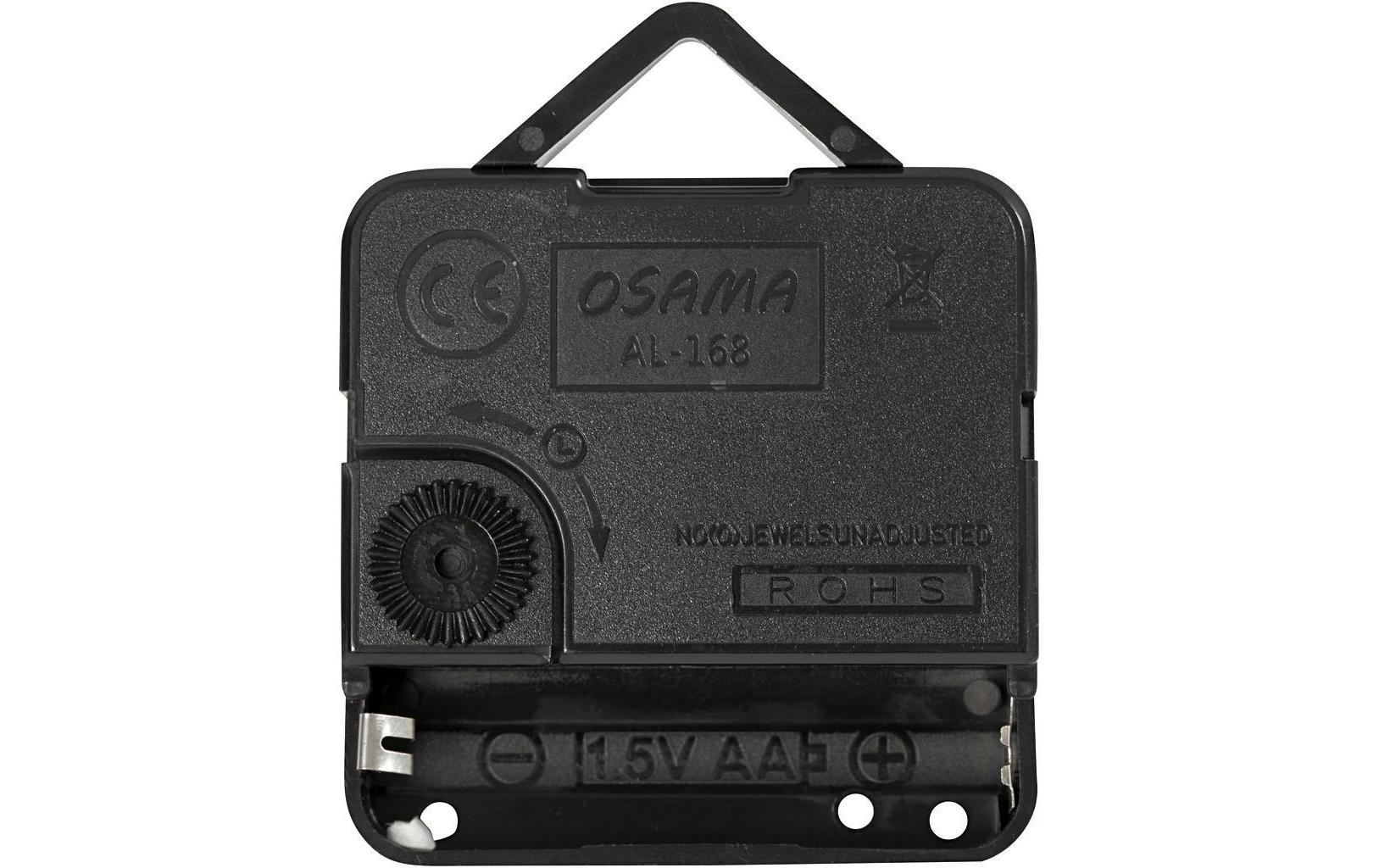 Creativ Company Mechanisches Uhrwerk 13003, schwarz, 55 mm × 15 mm × 55 mm, Set à 7