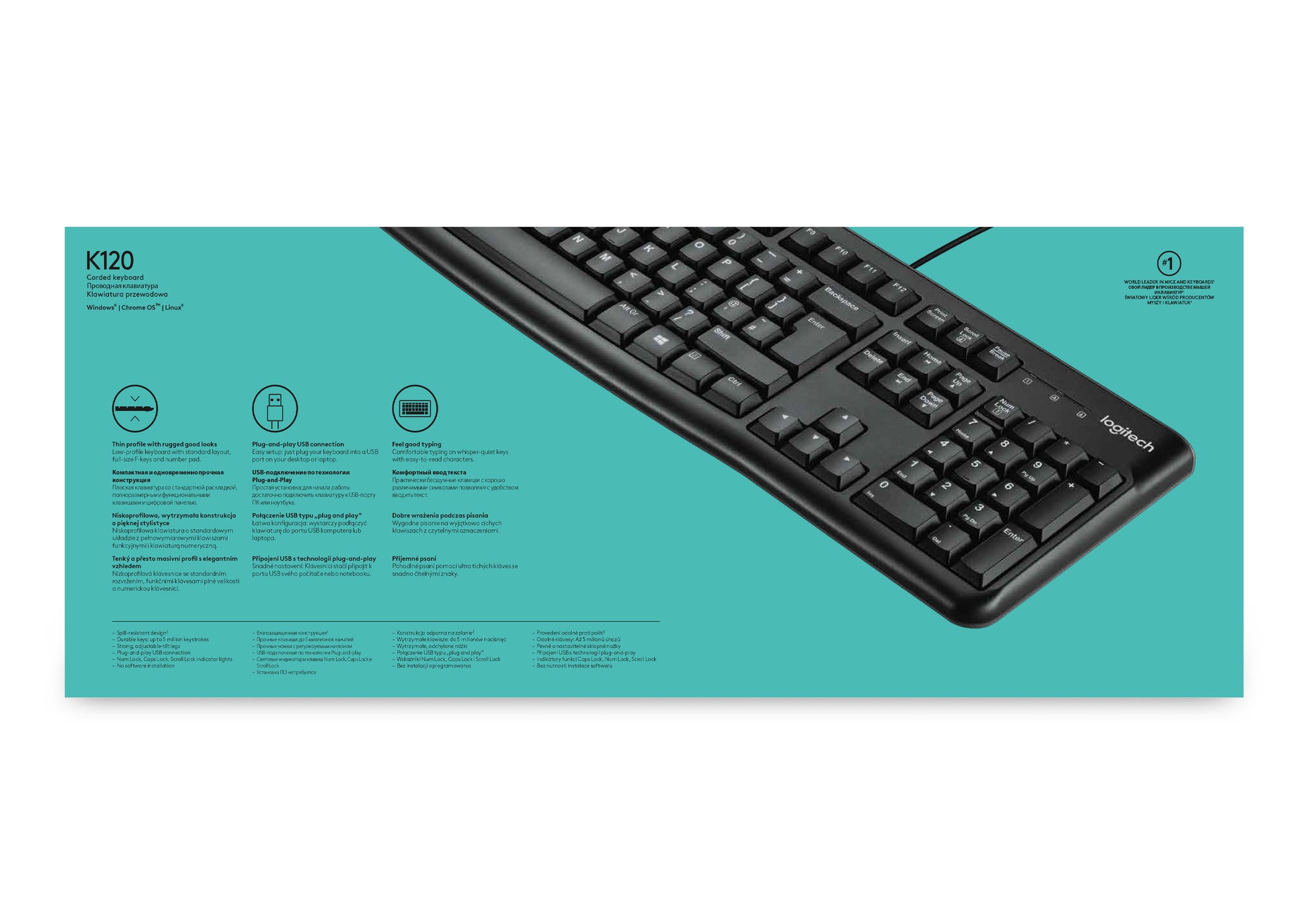 Logitech K120 – Tastatur, US-Layout (EN)