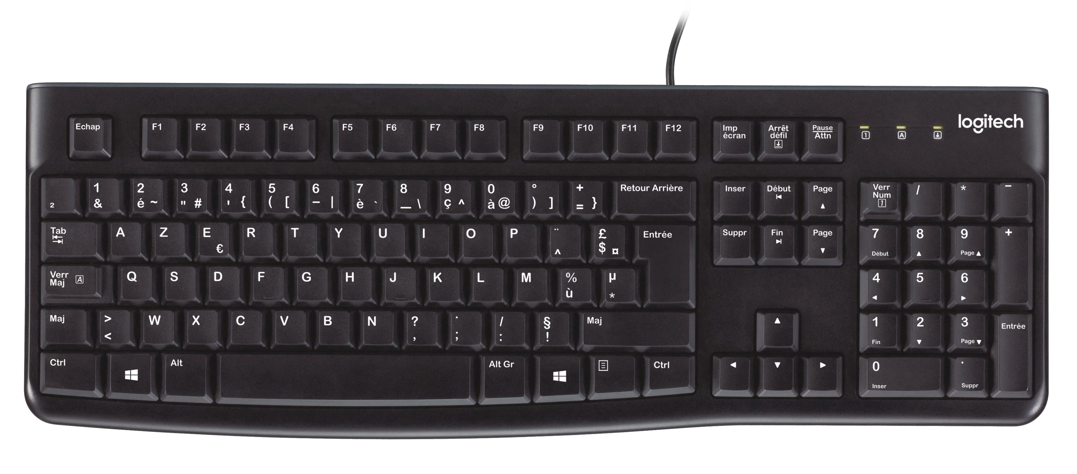 Logitech K120 – Tastatur – kabelgebunden, USB – AZERTY (BE) – Schwarz