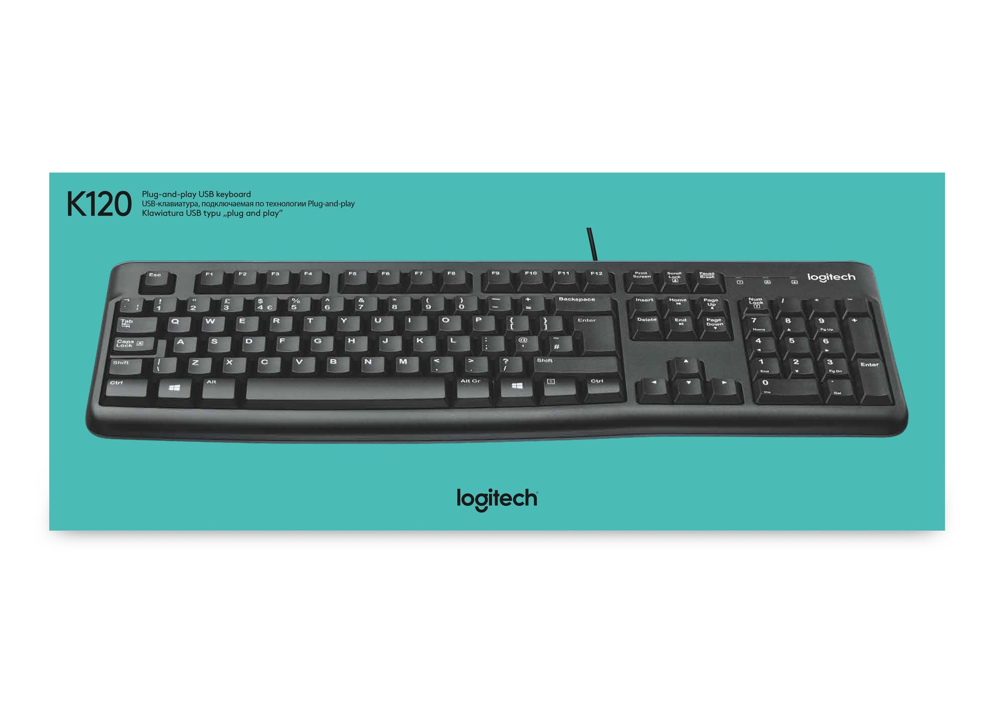 Logitech K120 – Tastatur, US-Layout (EN)