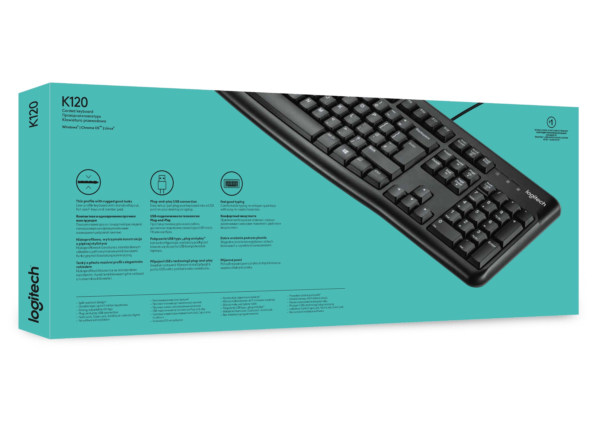 Logitech K120 – Tastatur, US-Layout (EN)