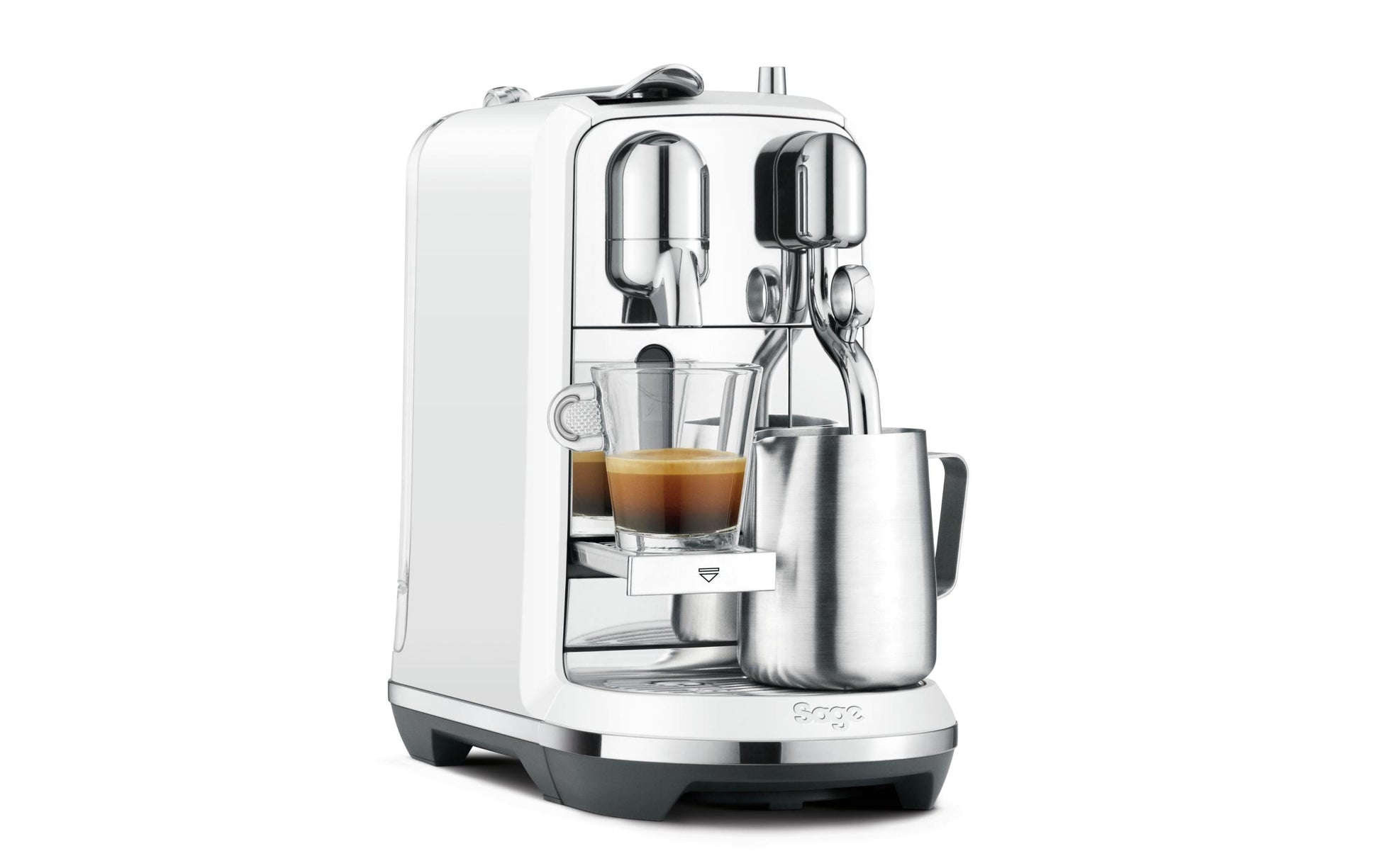 Sage Creatista Plus SNE800SST2QEU1 Kapselmaschine – für Nespresso, 1,5 l, Edelstahl/Weiss