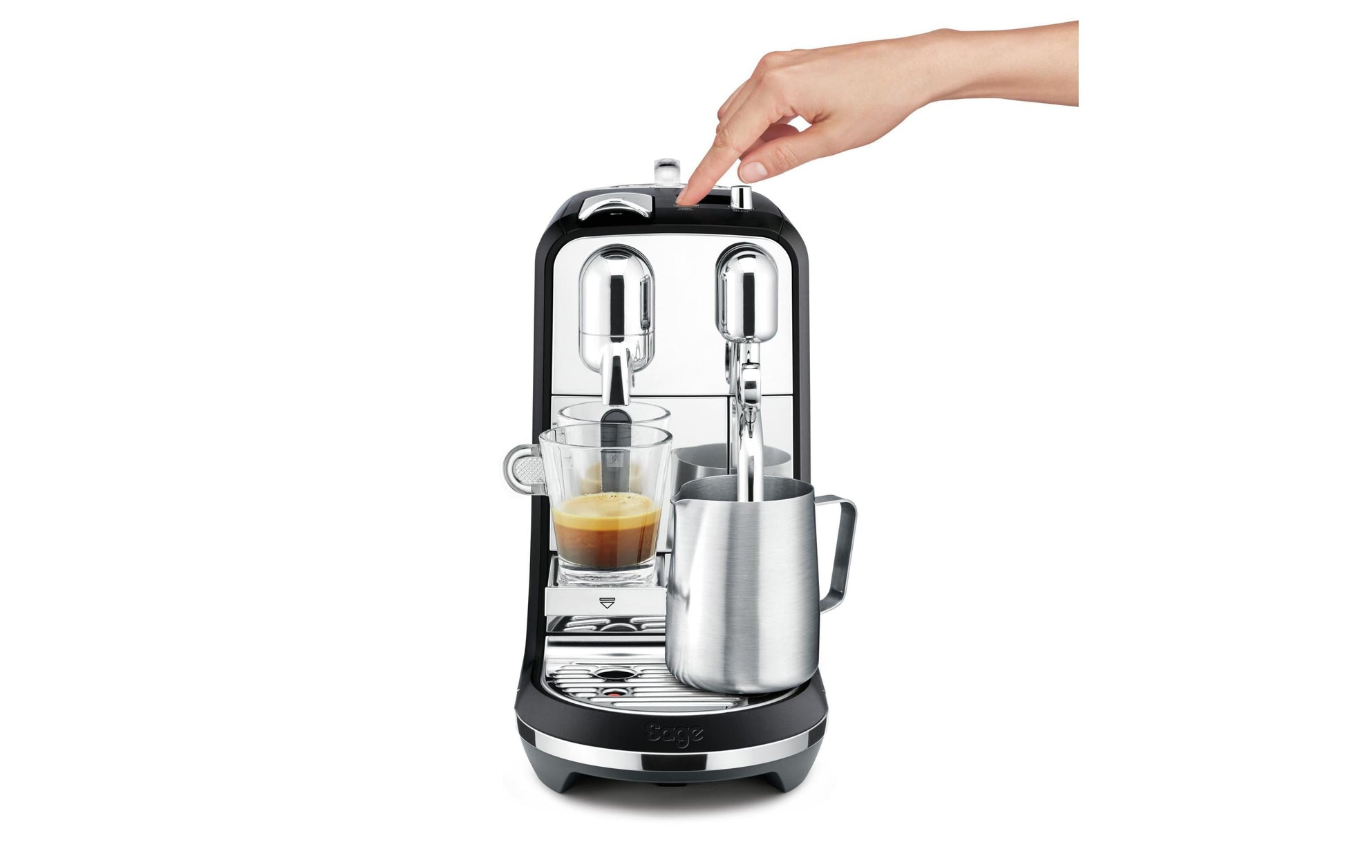 Sage Creatista Plus Kapselmaschine – für Nespresso, 1,5 l, schwarz/edelstahl
