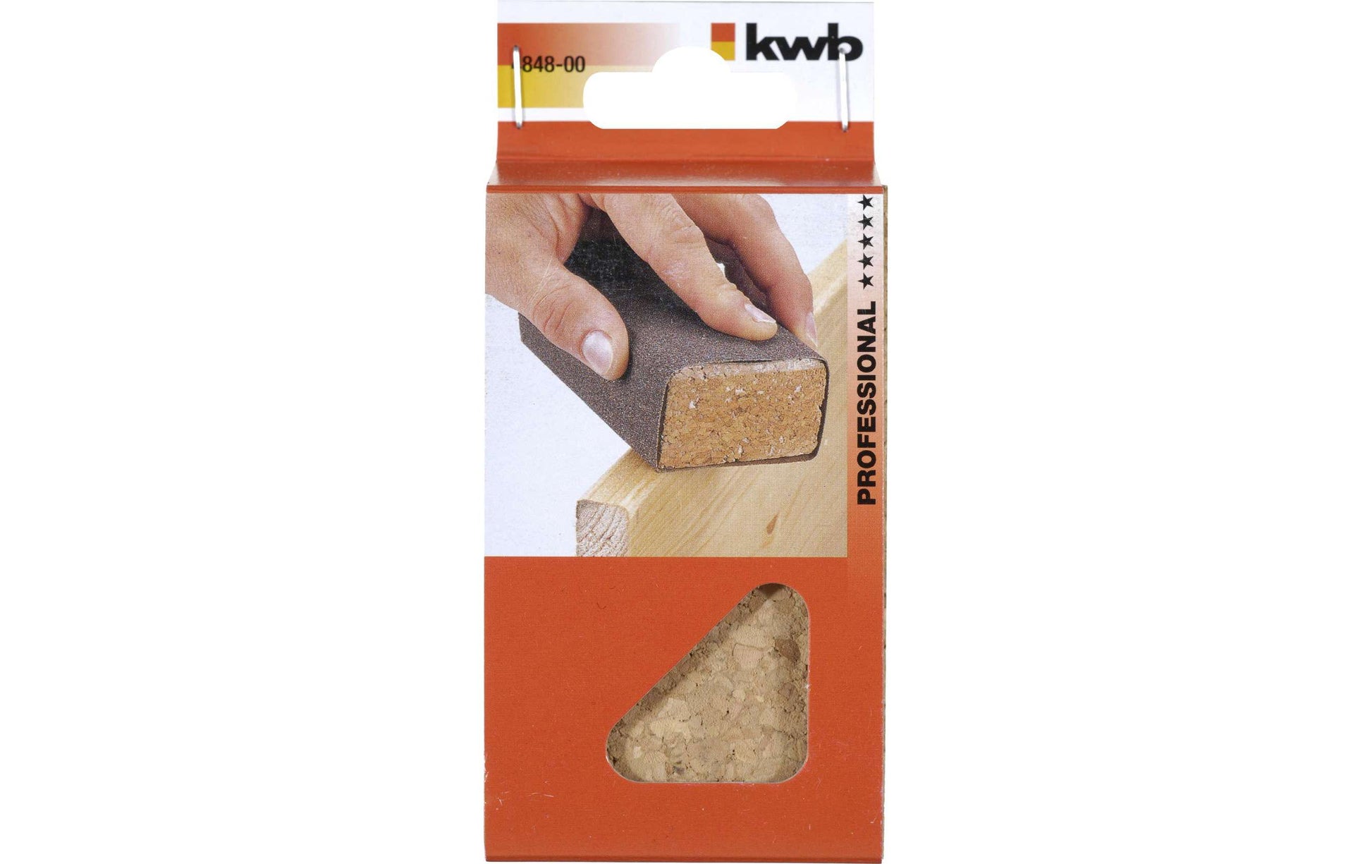 kwb Handschleifklotz – 60 × 40 × 100 mm – Kork