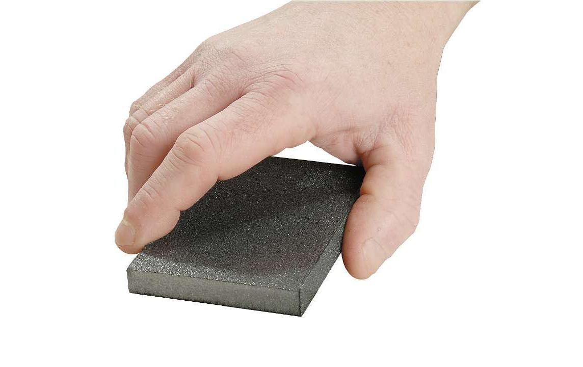 kwb Schleifschwamm 100 × 125 × 10 mm Siliciumcarbid (Schaum) – für Metall, Holz – 3 Stk
