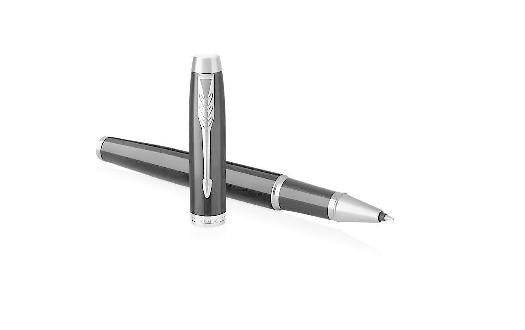 Parker IM Black Lacquer – Tintenroller, mit Kappe, 0,5 mm, Schwarz, 1er Geschenkbox