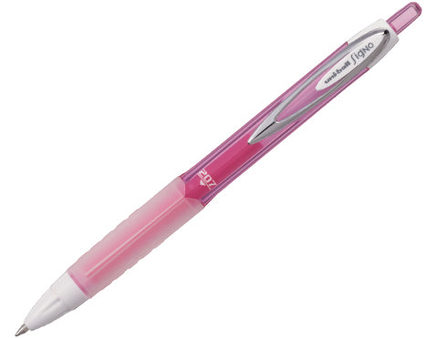 Uni-ball Signo 207 Gelschreiber – rosa, 0,5 mm, wasserfest, lichtbeständig, Druck, nachfüllbar