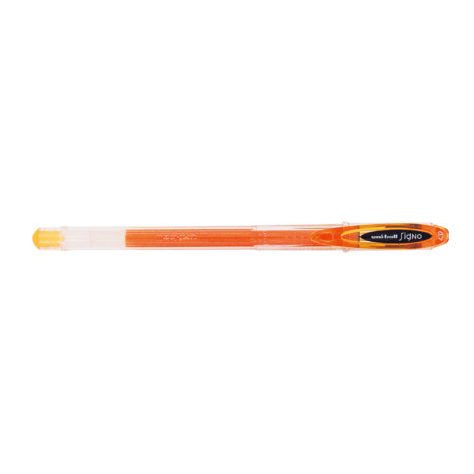 Uni-Ball Signo Gelschreiber – orange, 0,4 mm, schnelltrocknend, für dunkles Papier, Kappe