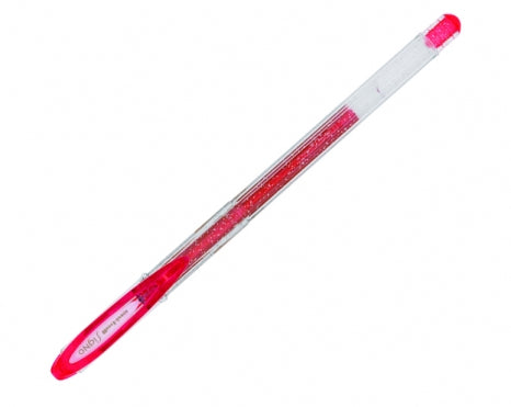 Uni-Ball Signo Sparkling Gelschreiber – rot, 0,7 mm, für dunkles Papier, Kappe