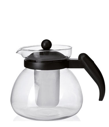Montana Teekanne – 1,4 l, Ø 19 cm, Borosilikatglas/Kunststoff (PP), spülmaschinenfest, Kunststofffilter