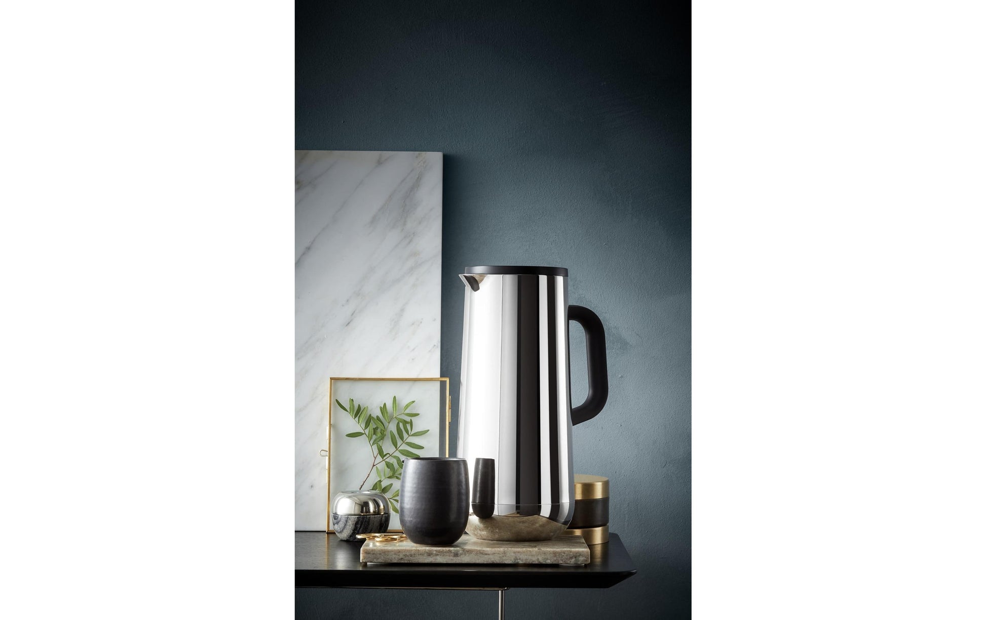 WMF Thermoskanne Impulse – 1 l, 17,9 × 17,9 × 28,5 cm, Edelstahl, Silber, vakuumisoliert, auslaufsicher