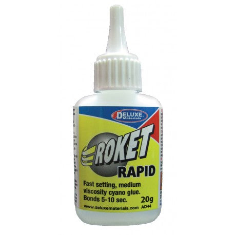 Deluxe Materials Spezialkleber – für Kunststoff, 20 g, Roket Rapid CA