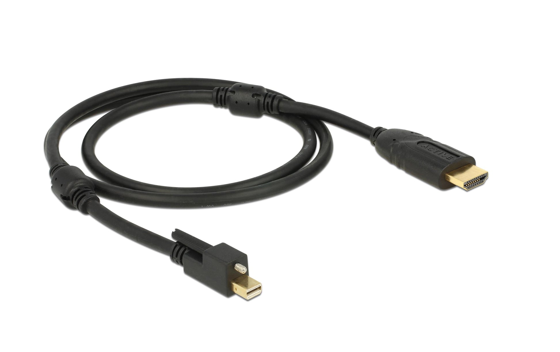 DeLOCK Mini-DisplayPort auf HDMI Kabel DP 1.2 4K 60 Hz – 2 m – verriegelbar