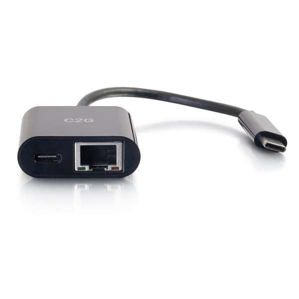 C2G 29749 Netzwerkadapter USB-C zu RJ-45 – 1 Gbit/s, Plug & Play – Schwarz