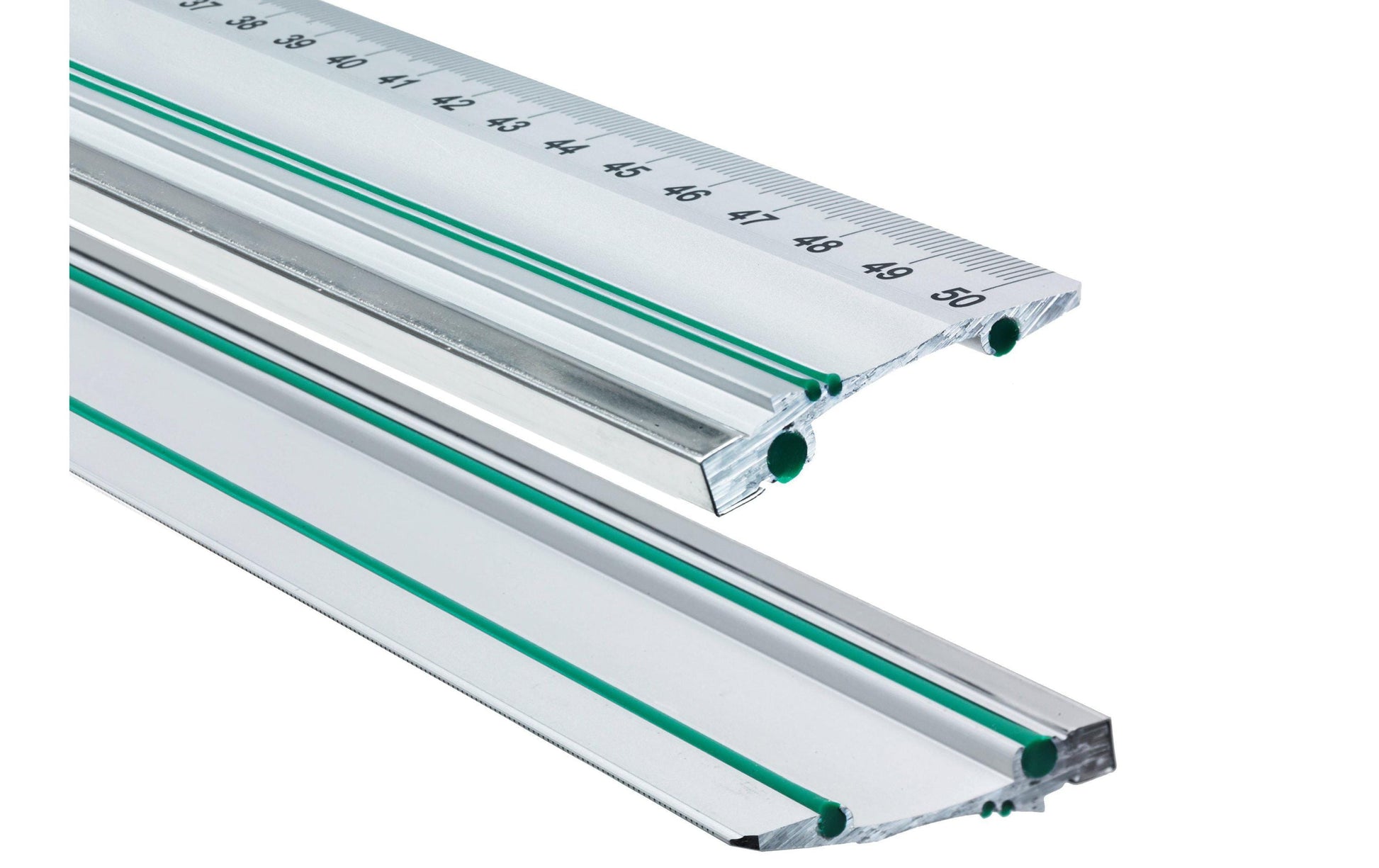 Linex Lineal – Aluminium – 50 cm – rutschfest, Facette – Silber