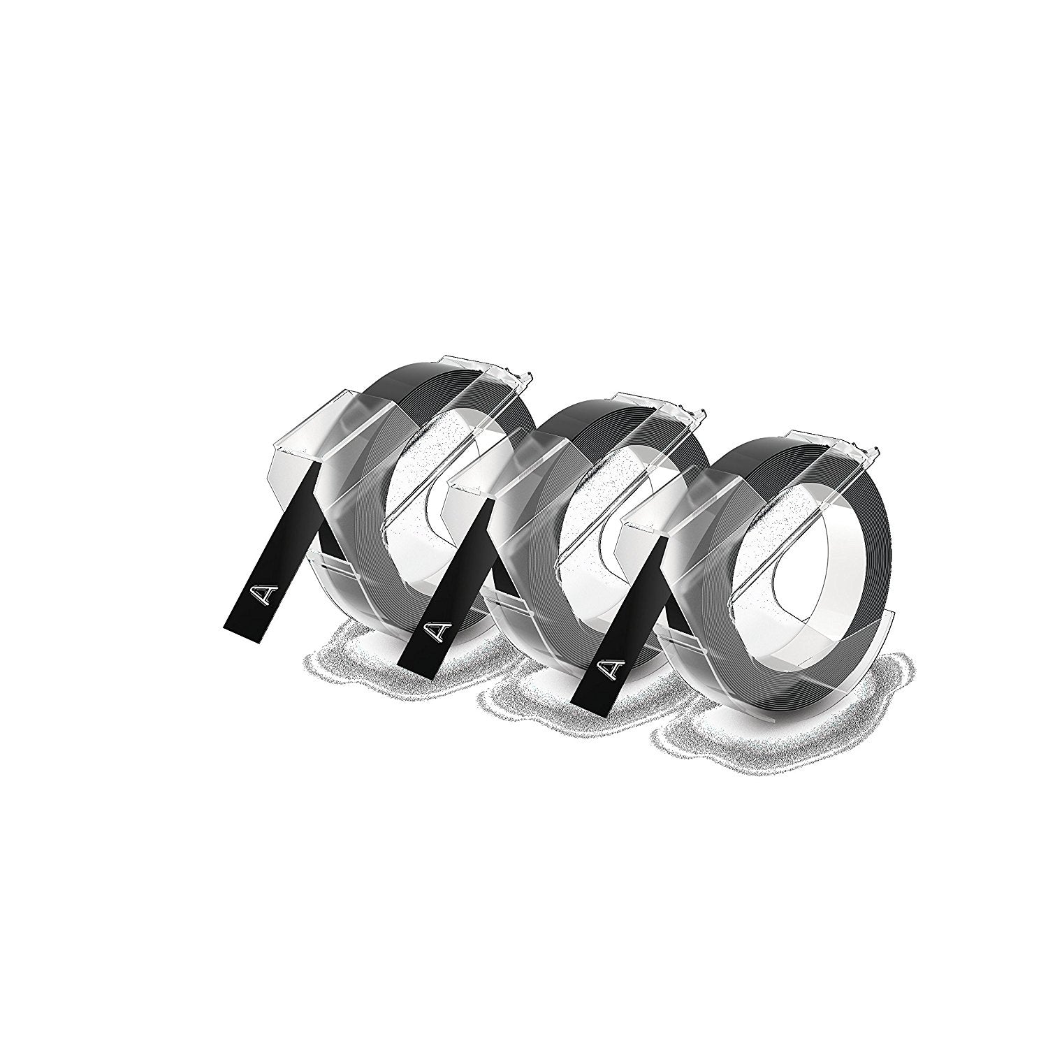 DYMO Schriftband – 9 mm × 3 m, schwarz, weiss – 3 Stück