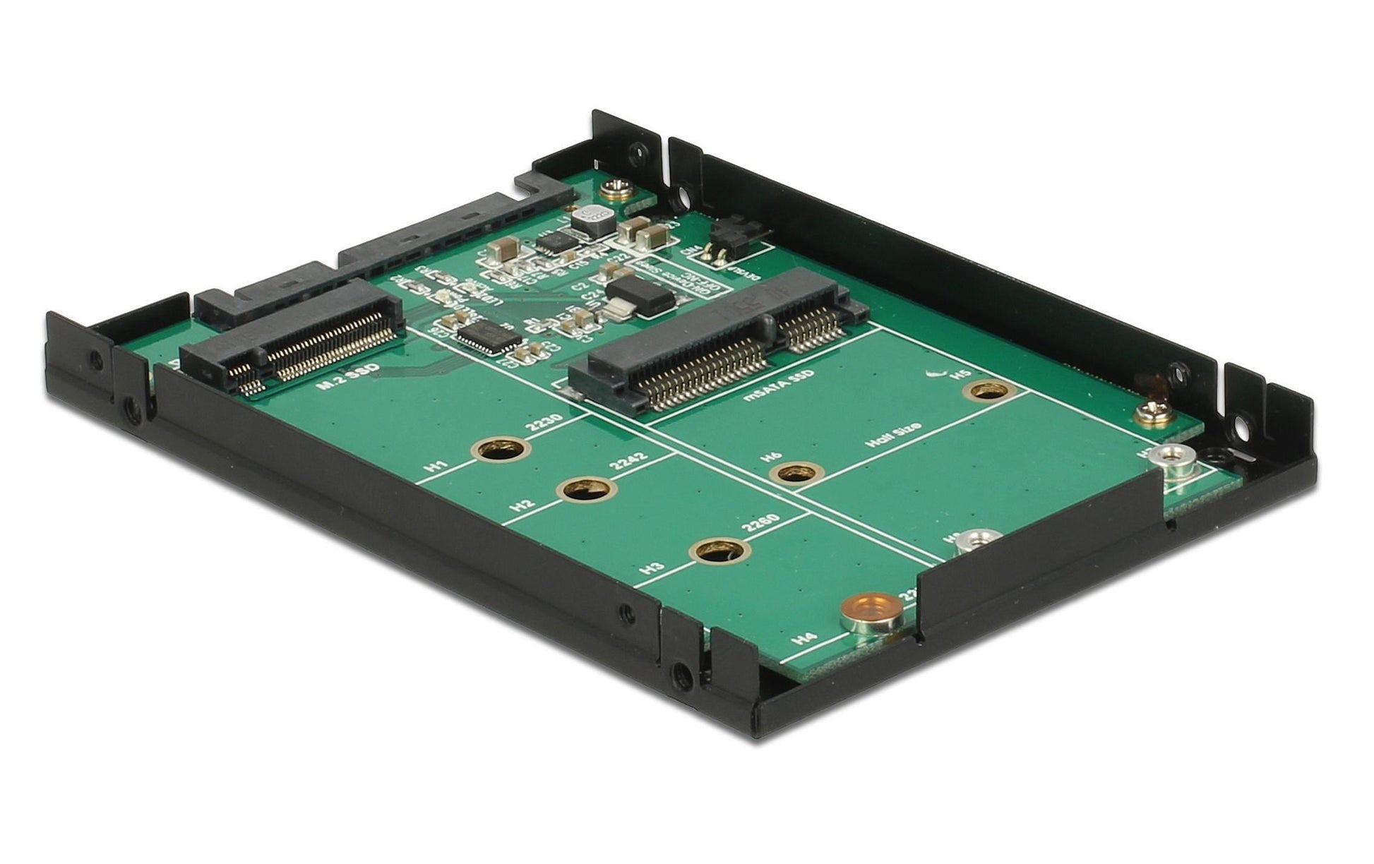 DeLOCK 62866 Adapter M.2/mSATA zu SATA – 6 Gbit/s, 2,5" Gehäuse 9,5 mm, für M.2 (SATA) und mSATA