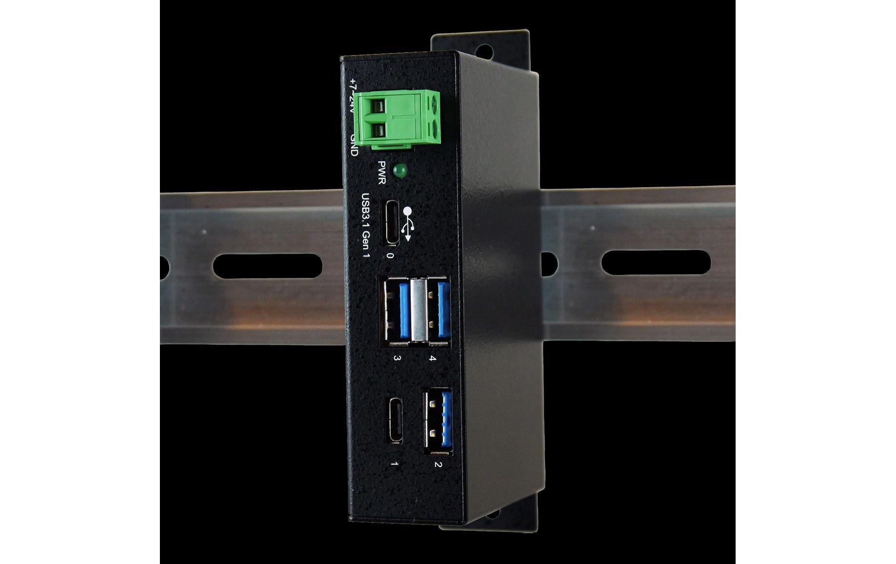 EXSYS EX-1195HMS USB-Hub – USB-C, 3× USB-A, 2× USB-C, für Windows/Mac/Linux