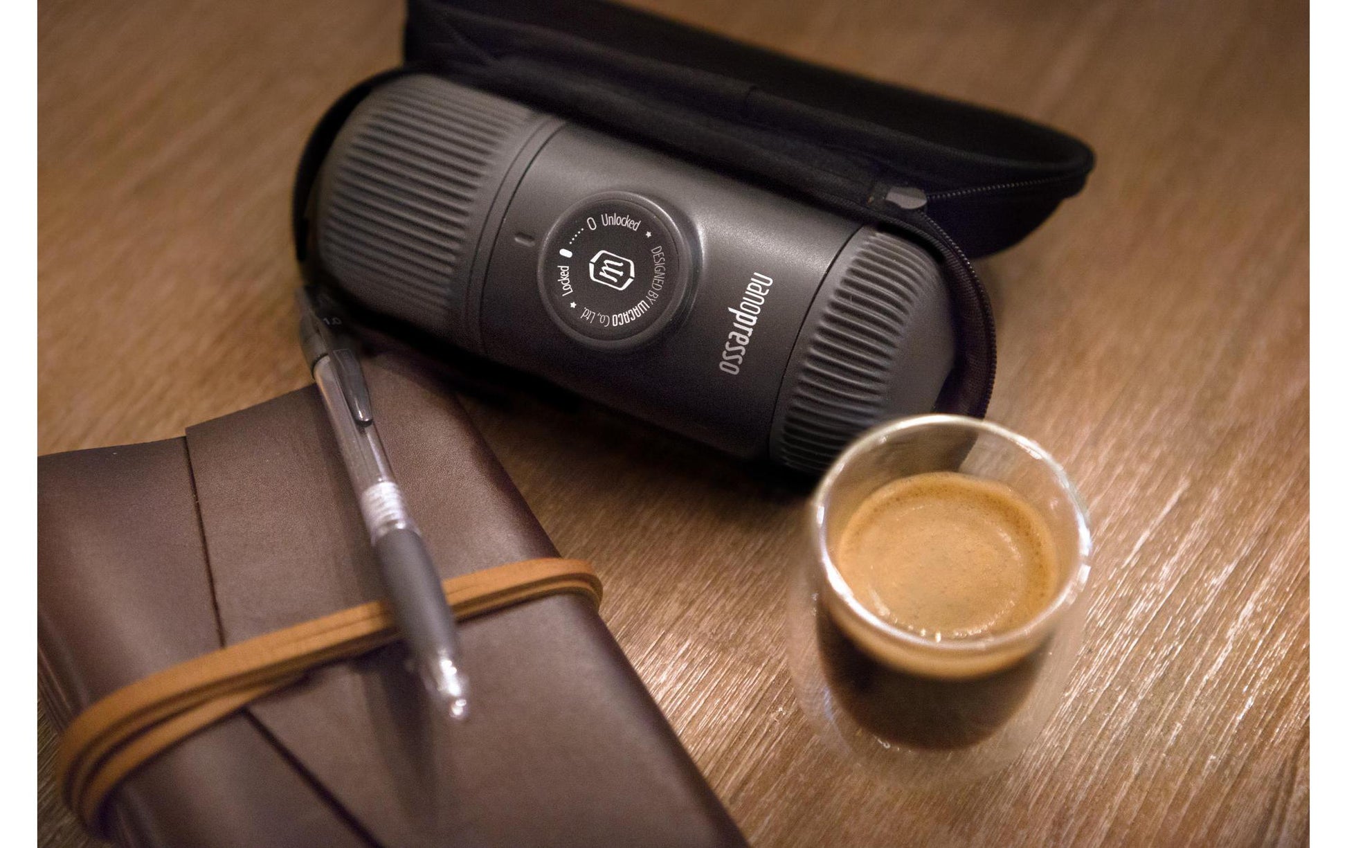 Wacaco Nanopresso Espressomaschine (Siebträger) – 18 bar, 0,1 l, schwarz, 15,6×7,1×6,2 cm