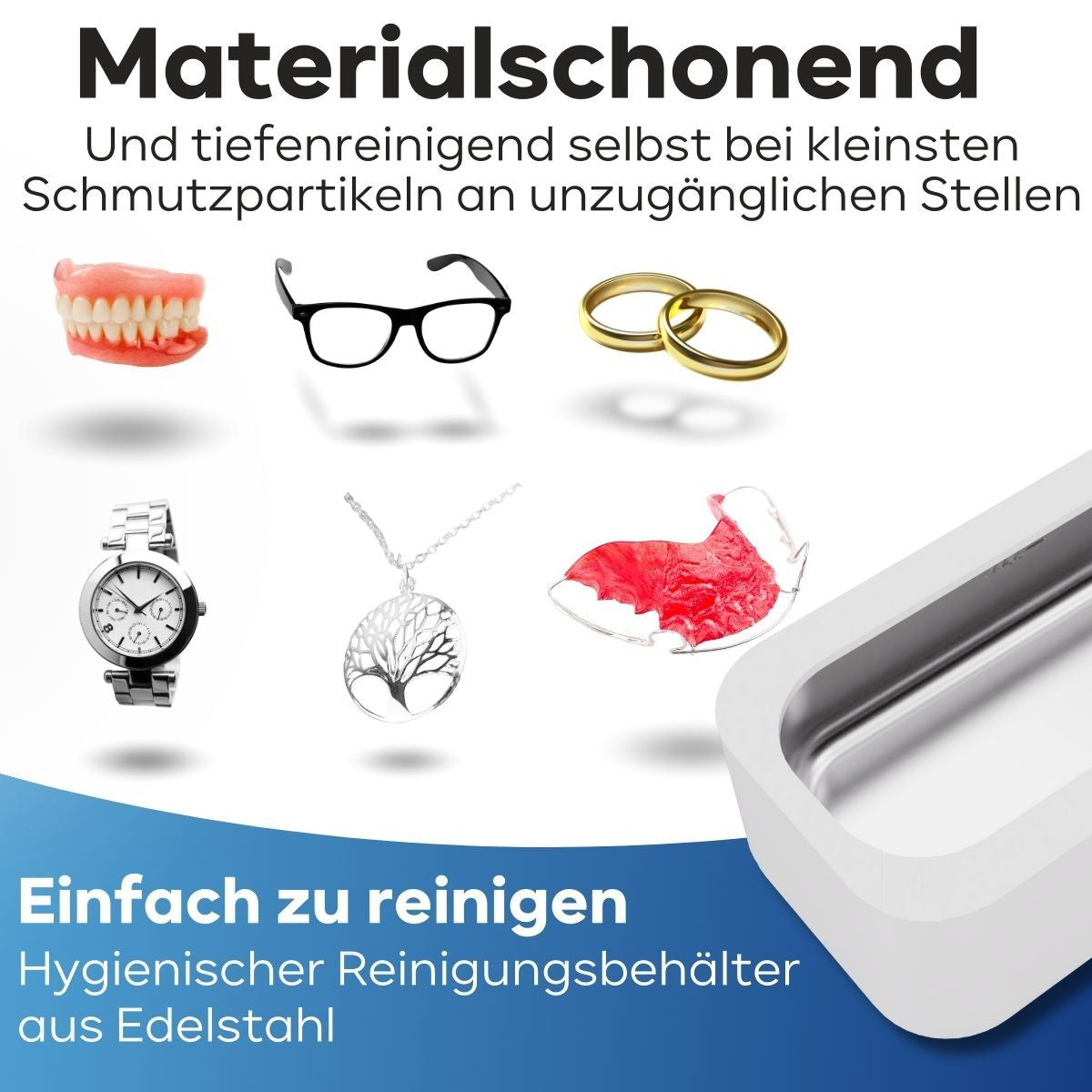 ProfiCare Reinigungsgerät PC-USR 3120 – 0,4 l, Edelstahl, Weiss