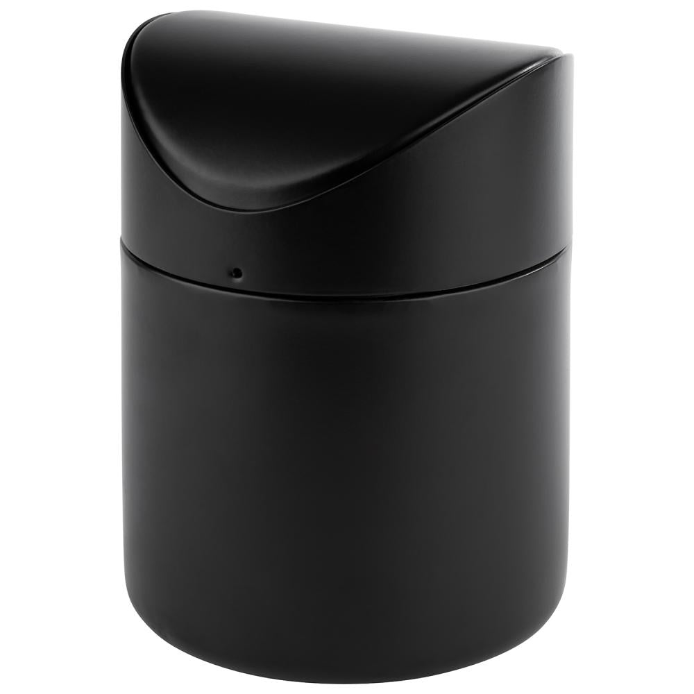 APS-Germany APS Tischabfalleimer Snap – 1,2 l – Edelstahl, oval – schwarz