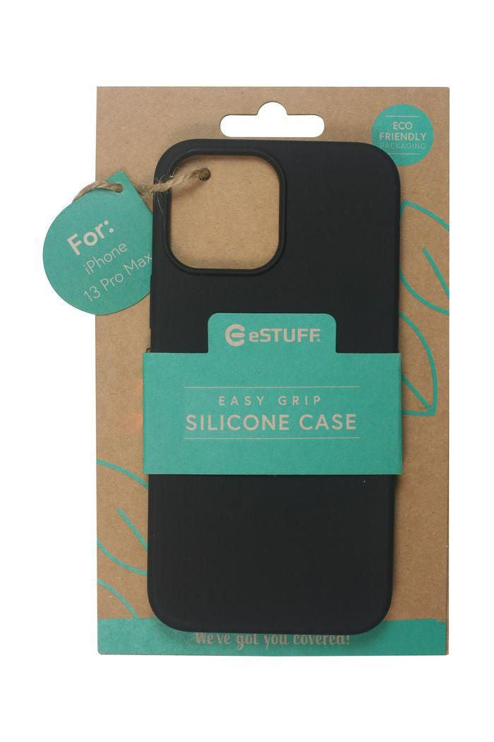 eSTUFF MADRID Backcover – für Apple iPhone 13 Pro Max, PC, Schwarz, stossfest