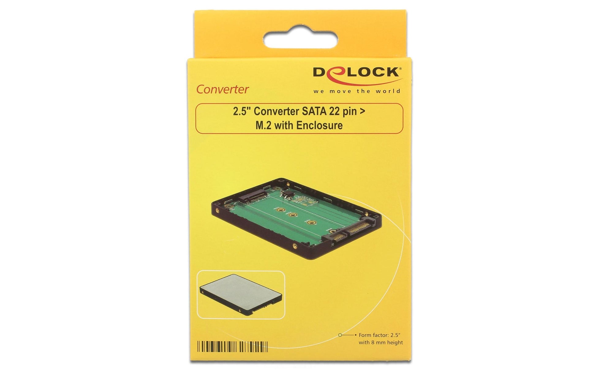 DeLOCK 62792 Adapterplatine M.2 zu SATA – SATA 3.0 (6 Gbit/s), M.2 Key-B, für M.2 SATA-SSDs