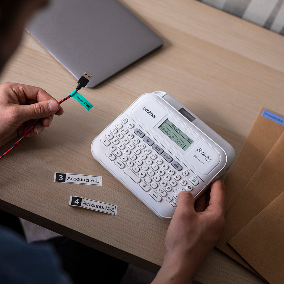 Brother P-touch PT-D410 – Beschriftungsgerät, für TZe-Bänder, USB, 180 × 180 dpi