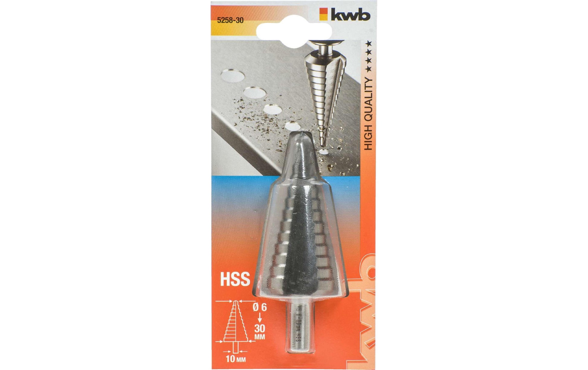 kwb Stufenbohrer 6–30 mm HSS Zylinderschaft – für Metall & Kunststoff