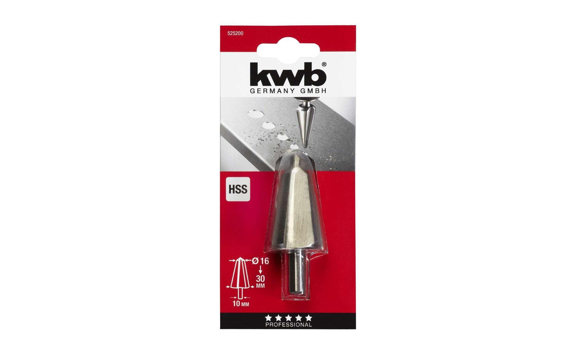 kwb Schälbohrer 16–30 mm HSS Zylinderschaft – für Metall – 1 Stk