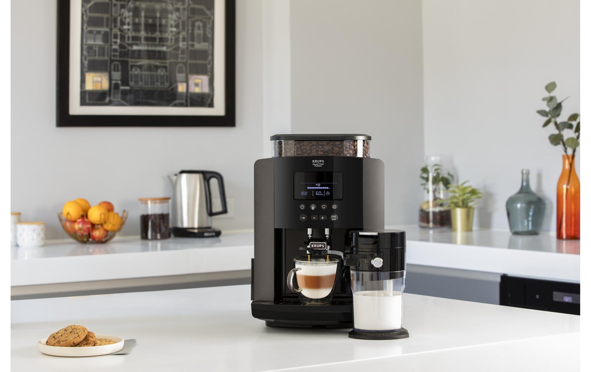Krups EA8819ECH Kaffeevollautomat – 15 bar, 1,7 l, 260 g, Schwarz