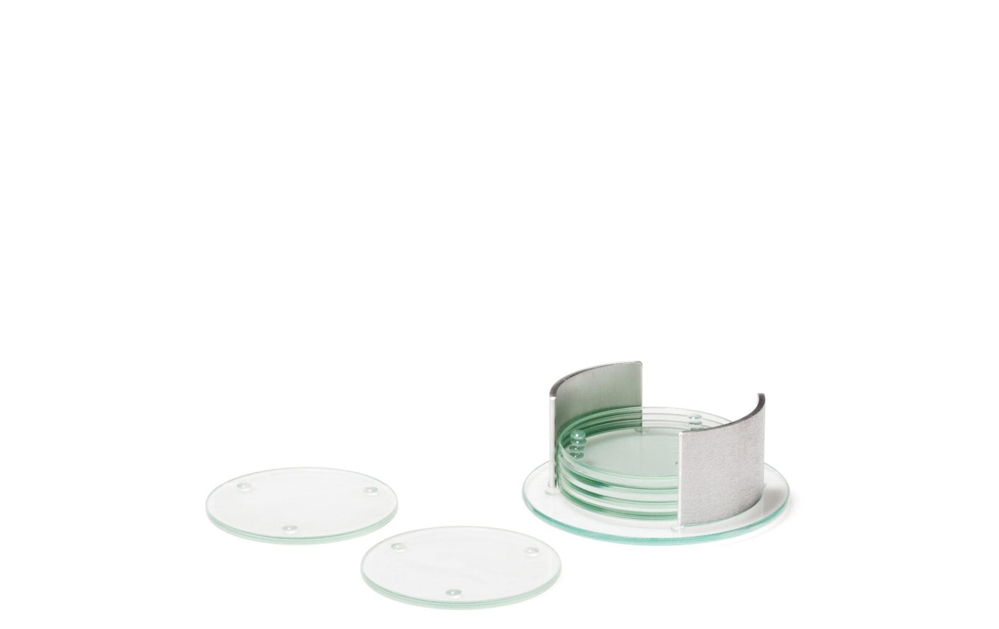 LEONARDO Untersetzer für Gläser Spirit – Ø 14,0 cm, Glas, Transparent, Anti-Rutsch-Basis