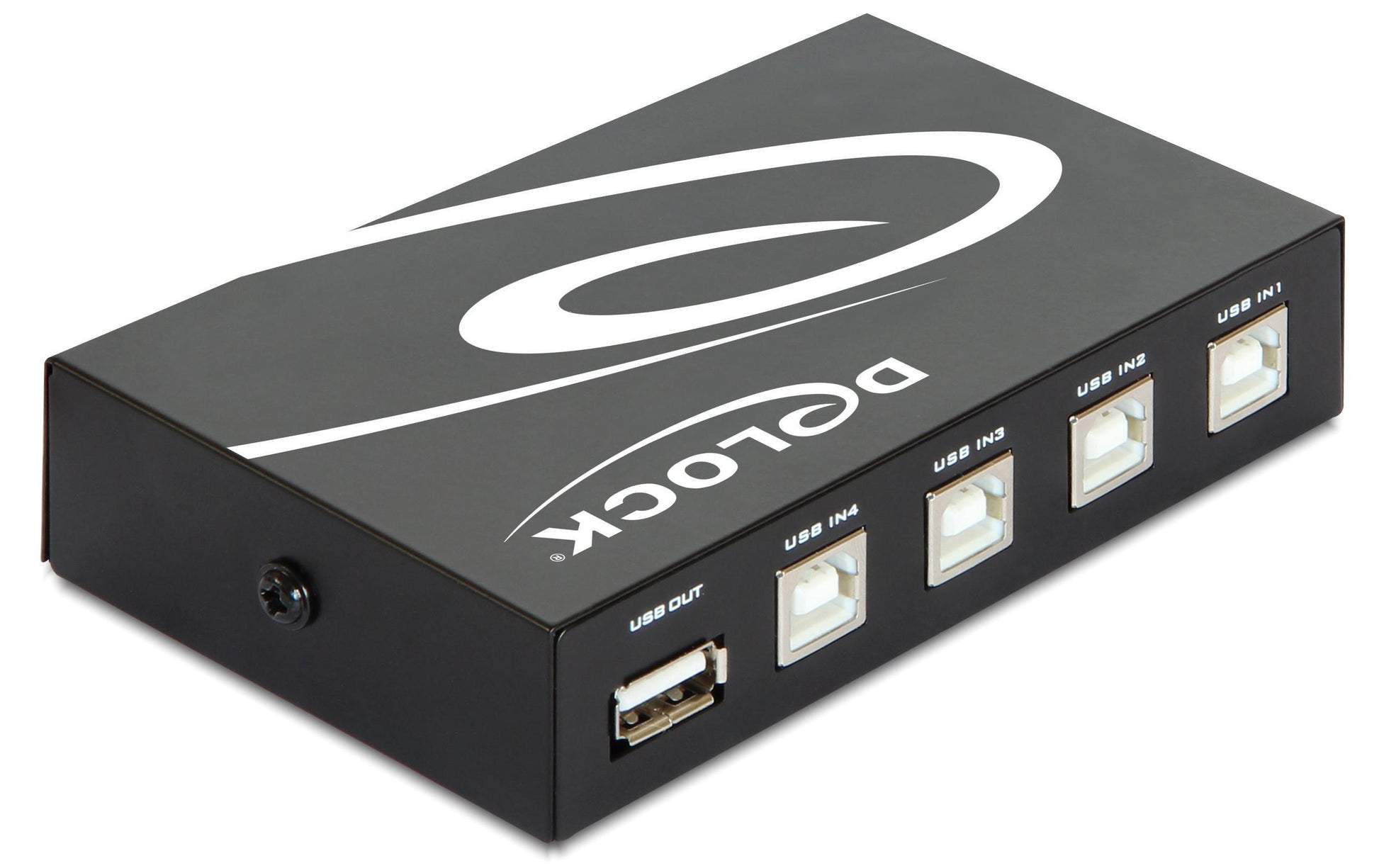 DeLOCK 87634 – 4-Port USB 2.0 Switchbox – manuell, 4× USB-B → 1× USB-A