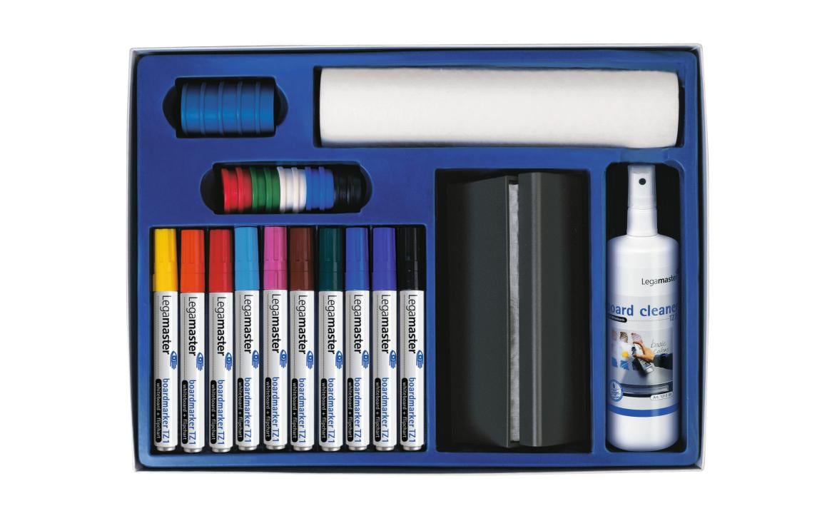 Legamaster Starter-Kit – für Whiteboards, inkl. 5 Haftmagnete 35 mm – 77-teilig