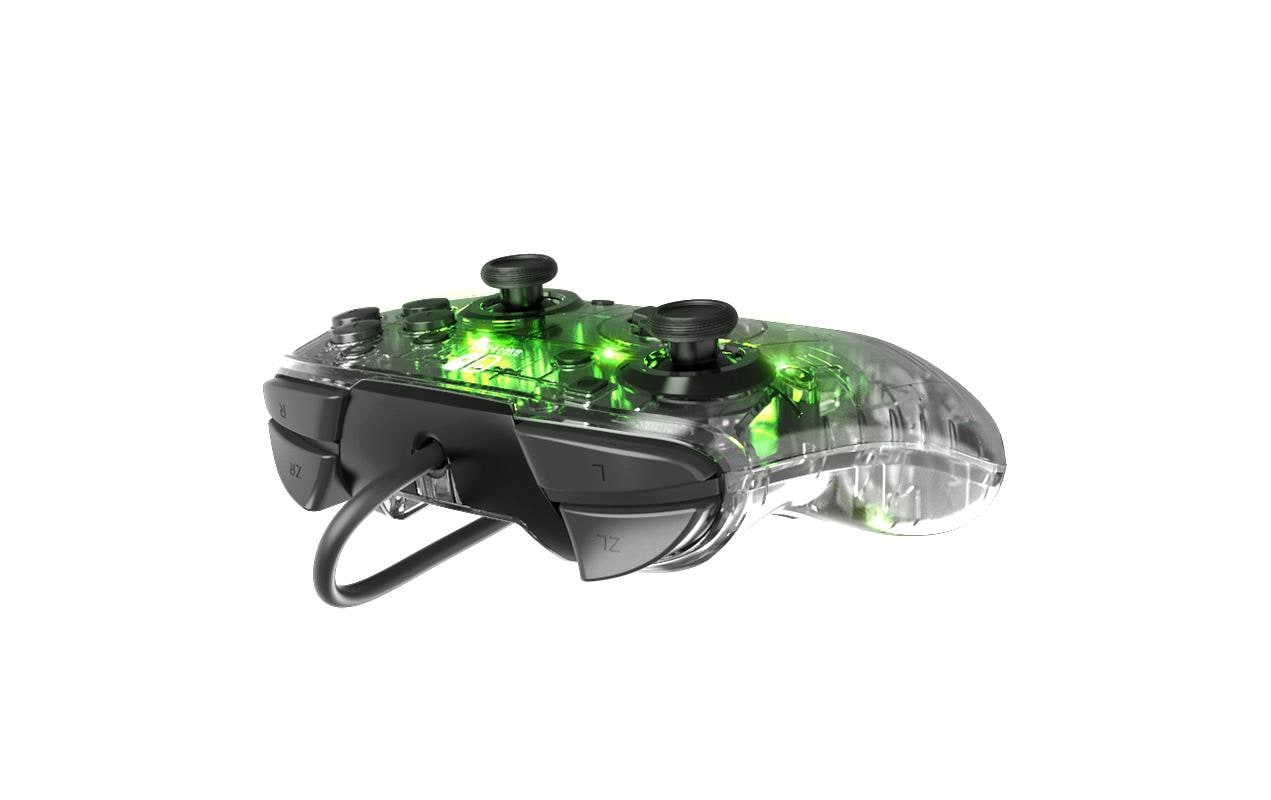 PDP Gamepad Afterglow Deluxe+ – für Nintendo Switch, Nintendo Switch OLED, USB (kabelgebunden), transparent