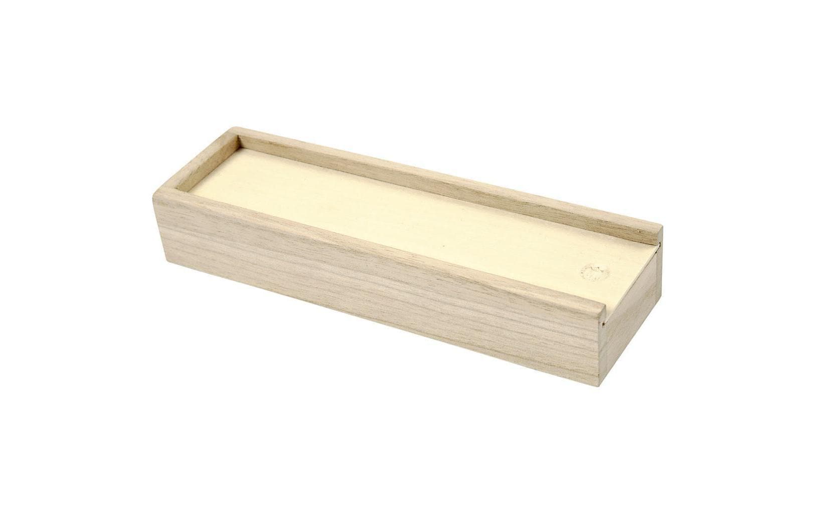 Creativ Company Stiftebox (Hartschale), Braun, Holz, 20 × 2,5 × 6 cm