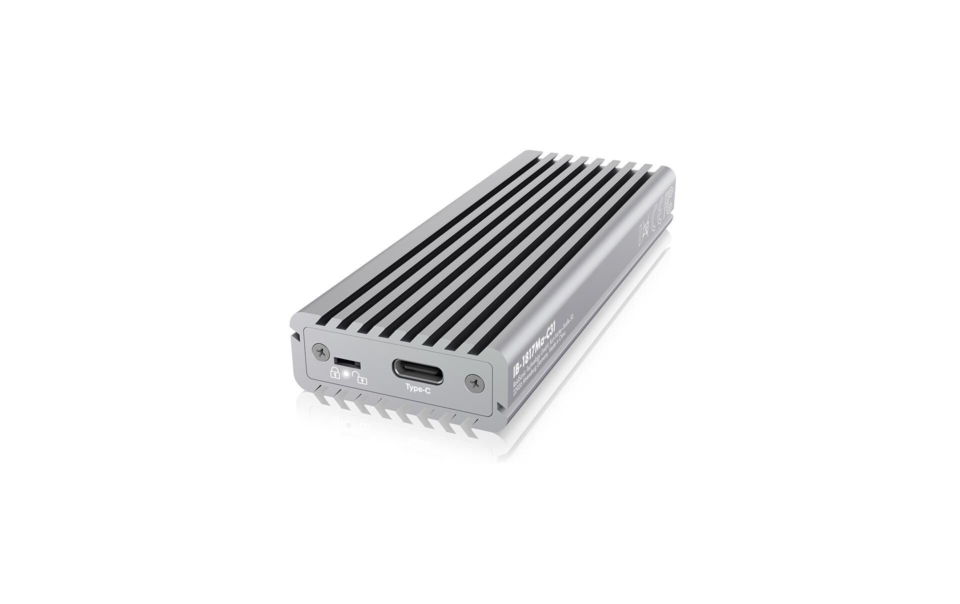 ICY BOX IB-1817MA-C31 – 1-Bay Desktop SSD-Gehäuse – für M.2 NVMe (PCIe 3.0, M-Key, 22×30/42/60/80 mm)