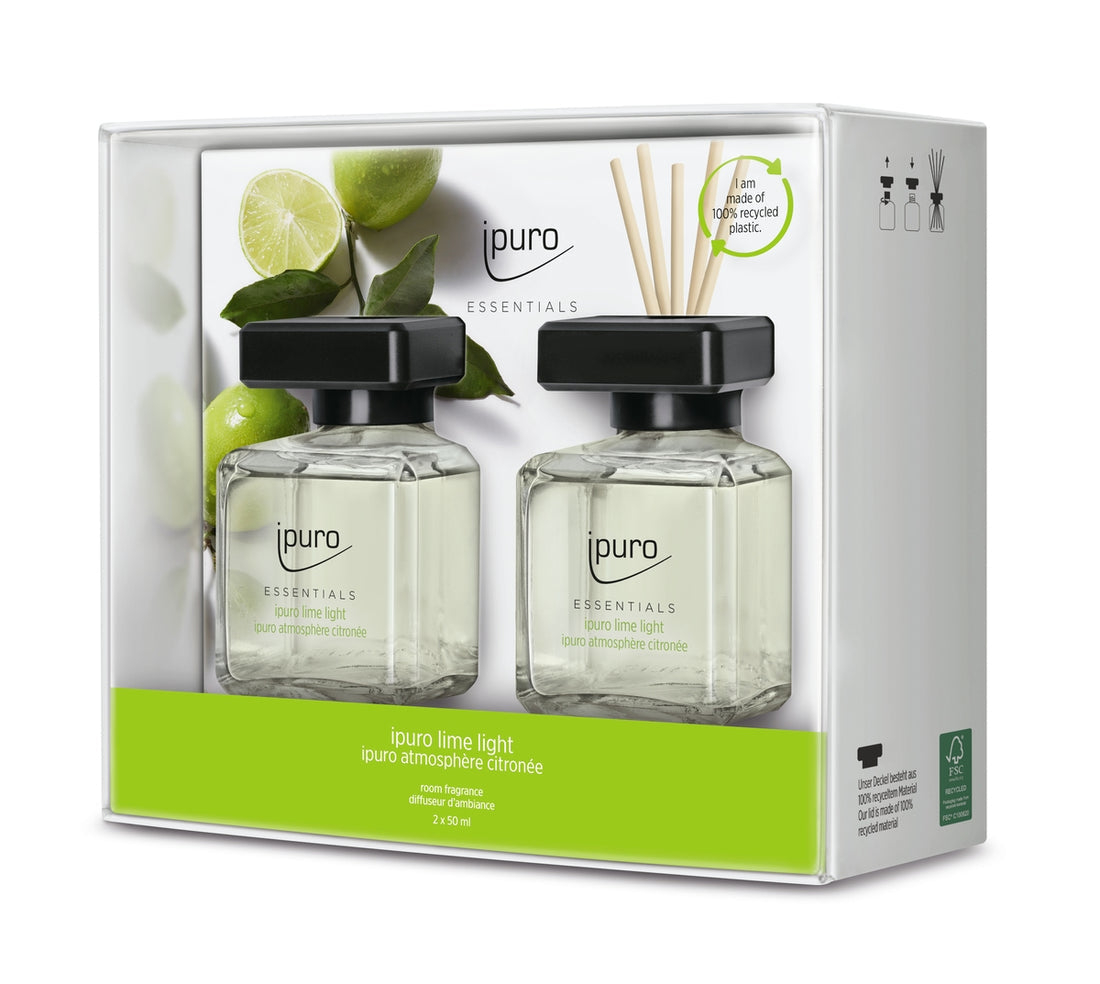 ipuro Geschenkset Lime Light – Duftstäbchen, 100 ml