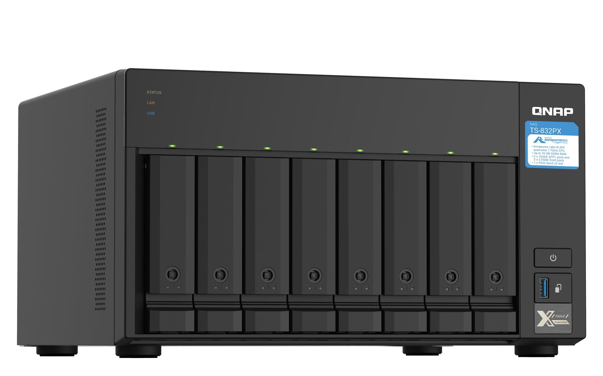 QNAP TS TS-832PX-4G Allgemeines Speichergerät – 8 Bay