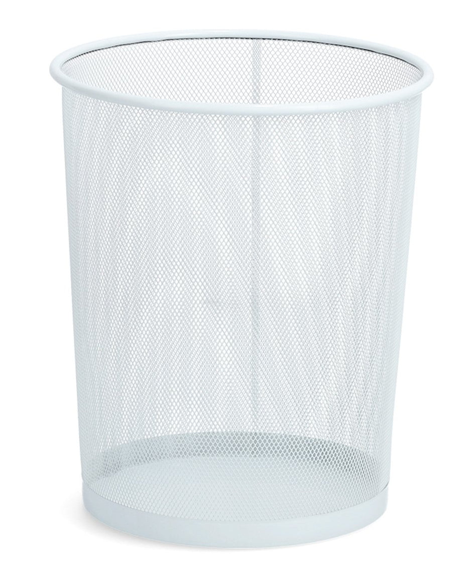 Zeller Present Papierkorb – 15 l – Metall, rund – weiss