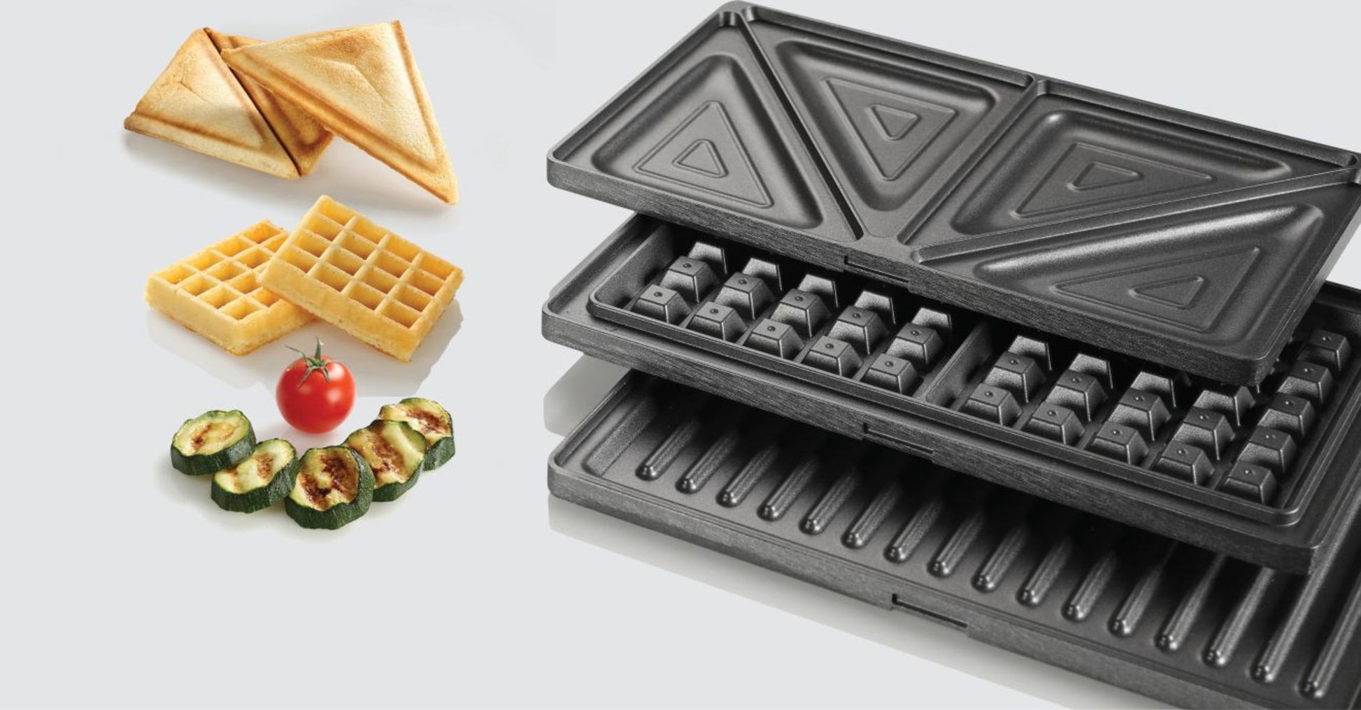 Gorenje Sandwichmaker SM703GCG – 700 W, Abnehmbare Platten & Antihaftbeschichtung – Silber