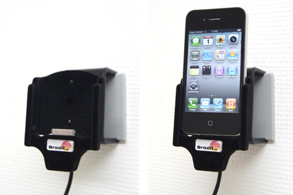 Brodit Active Holder Kfz-Ladehalterung – Auto, Zigarettenanzünder – für iPhone 4/4S – Schwarz